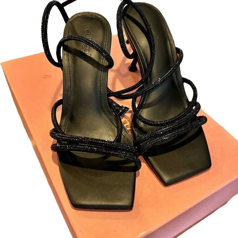 CULT GAIA Women's Isa Ankle Strap Sandals Black 35 (5) NWT